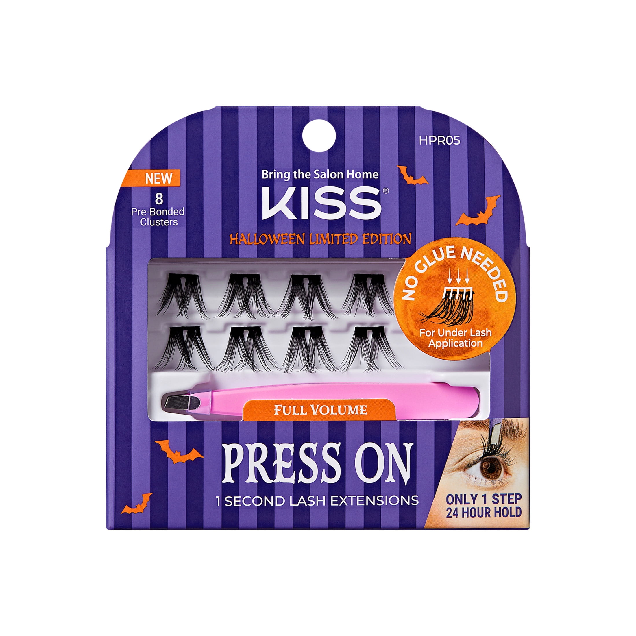KISS Halloween Limited Edition Press-On Lash Extensions, Full Volume, 9 Pcs.