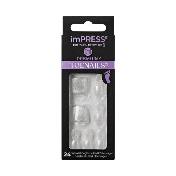 KISS Products imPRESS Press-On Pedicure Fake Toenails - Sweet Delight - 27ct