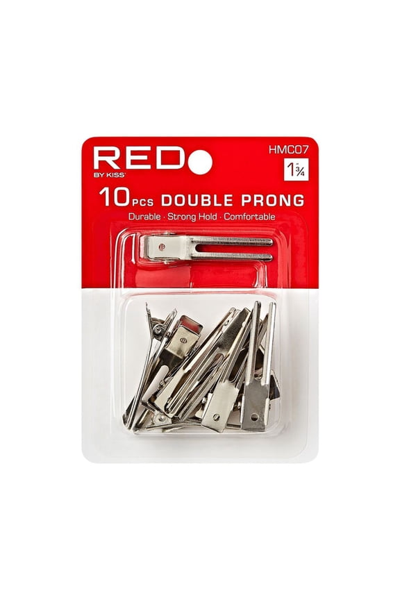 - RED 1 3/4' DOUBLE PRONG CLIP 10PCS