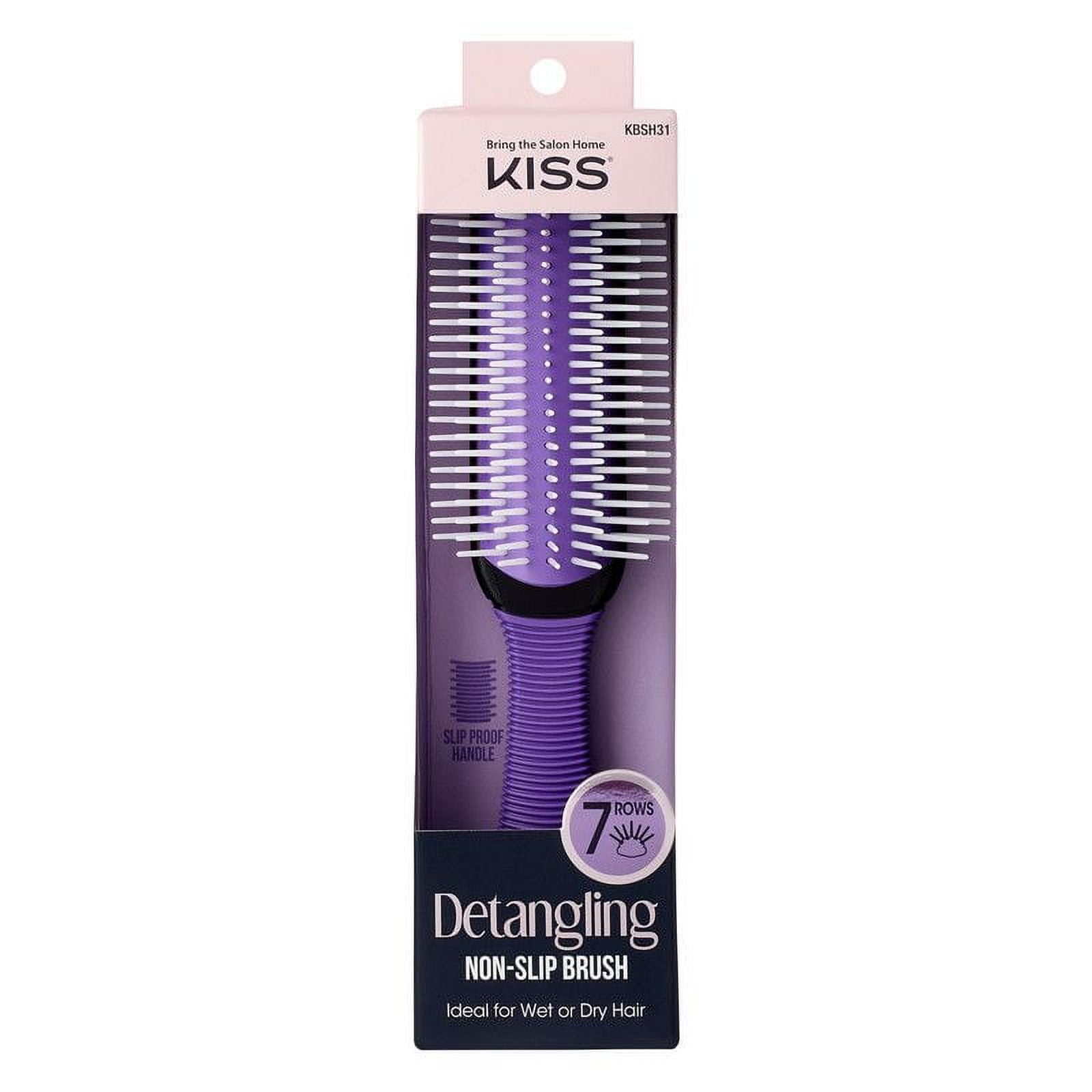 KISS RED 7 ROW DETANGLE BRUSH (PURPLE)