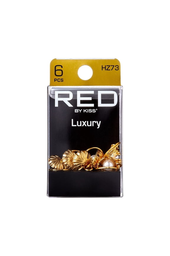 - RED BRAID CHARM LUXURY HOOP PEARL SHELL HZ73