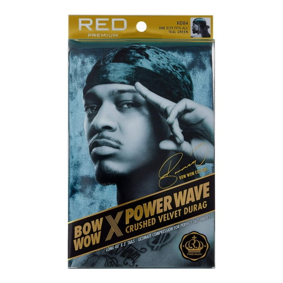 RED Premium Bow Wow X Power Wave Crushed Velvet Durag (Teal Green)