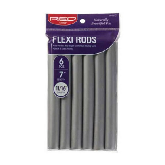 Red by Kiss Flexi Rods 7" Length - 6 pcs - Grey