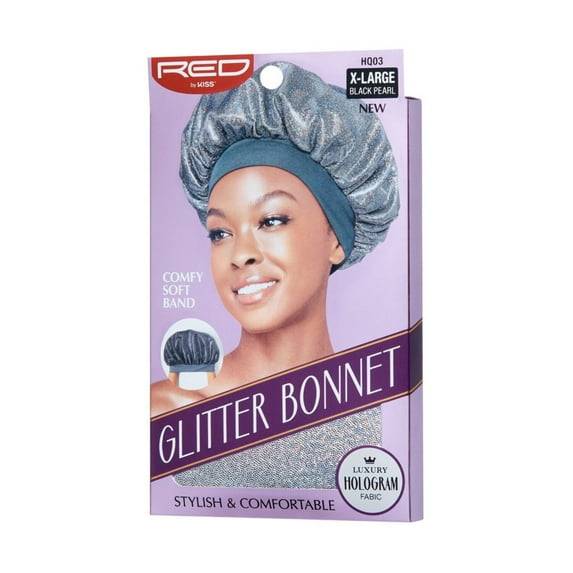 Red by Kiss Glitter Bonnet X-Large - Choose Your Color