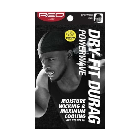 KISS - RED POWER DRI-FIT DURAG (BLACK)