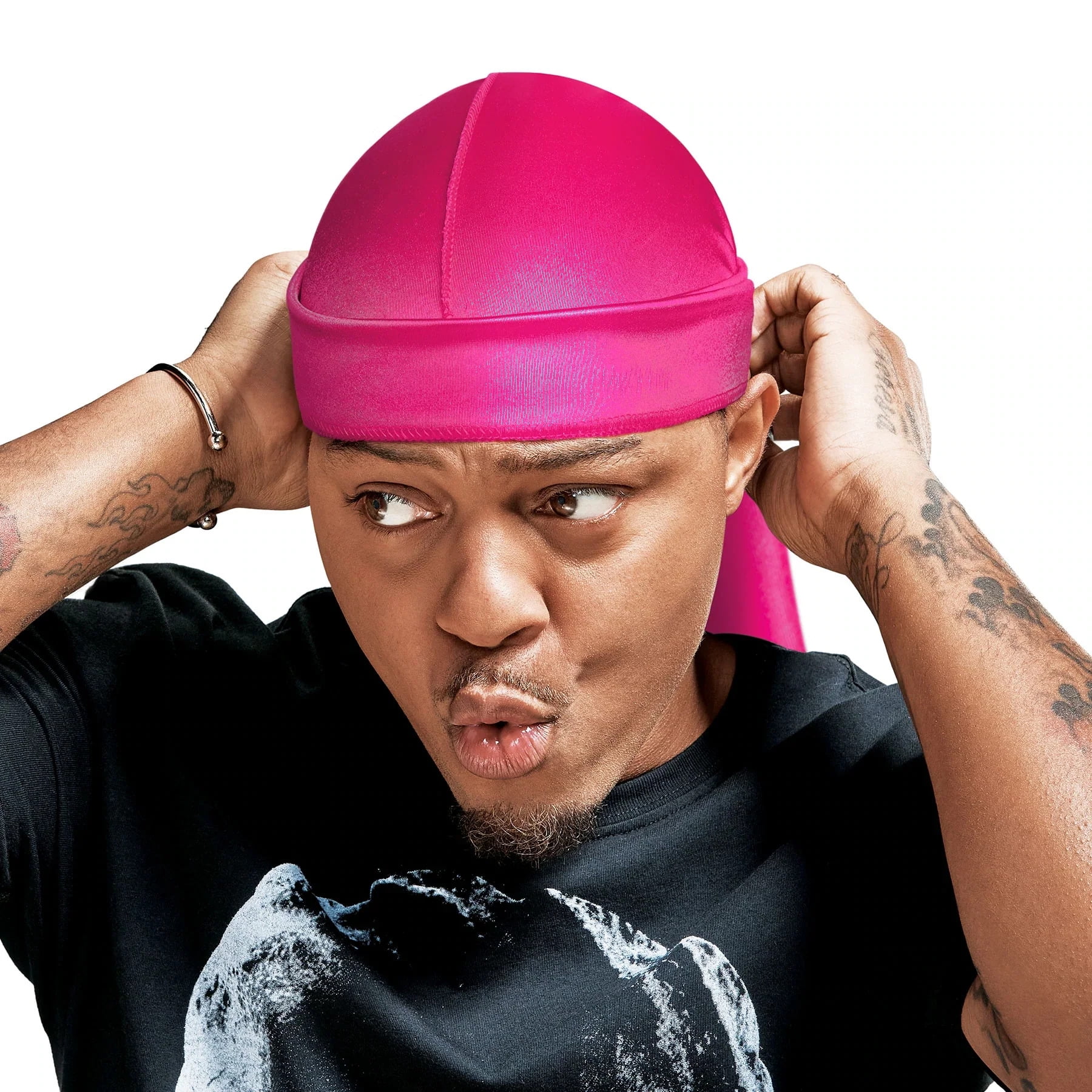 KISS - RED POWER WAVE EXTREME SILKY DURAG PINK - Walmart.com