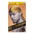 thumbnail image 1 of RED by Kiss Bow Wow Power Wave Velvet Luxe Durag – Premium Velvet Durag for Men, Ultimate Compression for 360 Waves, Extra Long 40” Tails, Super Large Cape, One Size (1 Pack, Gold), 1 of 11