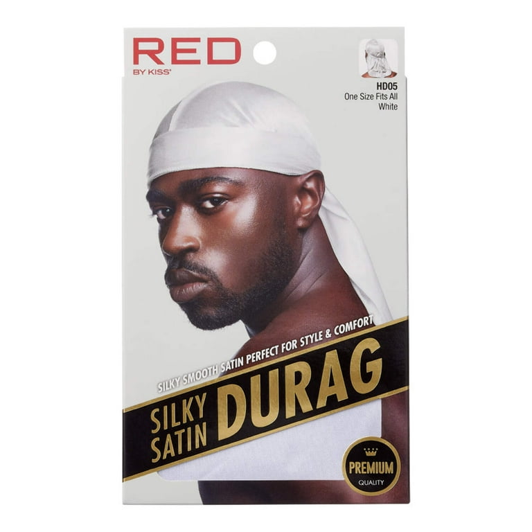 Silky satin Durag- White Silky satin Durag- White