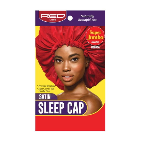 KISS - RED SATIN SLEEP CAP (ASSORTED SUPER JUMBO)