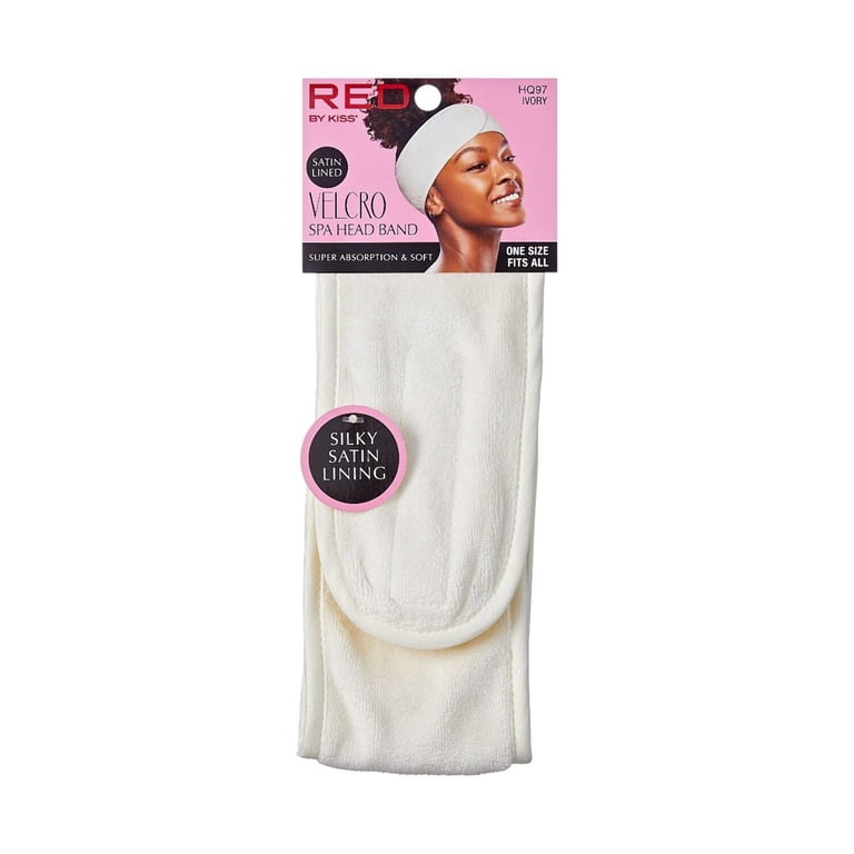 1237 80 Pack Adjustable Spa Headband Non-Slip Facial Hair Wrap for Washing Amazon.com : Red by Kiss Spa Headband for Washing Face  main image 4