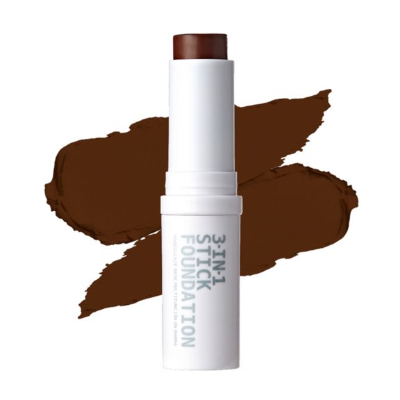 Ruby Kisses Natural Full Coverage 3-In-1 Stick Foundation. Easy to Apply, Hydrating, Lightweight, Long Lasting, Concealer and Contour Stick for Face Makeup (Cognac)