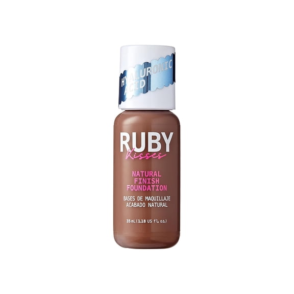 Ruby Kisses No More Blemish Liquid Foundation with Hyaluronic Acid, Blemish Control, Semi Matte Medium Coverage, Buildable Long Lasting, Lightweight