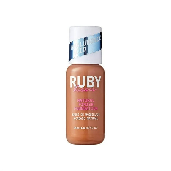 Ruby Kisses No More Blemish Liquid Foundation with Hyaluronic Acid, Blemish Control, Semi Matte Medium Coverage, Buildable Long Lasting, Lightweight
