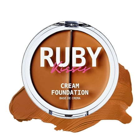 Ruby Kisses 3D Face Creator Cream Foundation & Concealer, 12 Hours Long Lasting, Medium to Full Coverage, Non-Greasy, Ideal for Makeup & Contour Palette