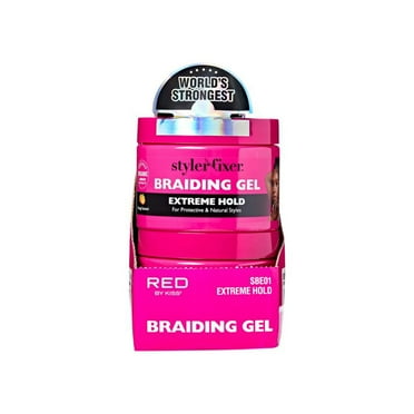 Red Styler Fixer Braiding Gel Extreme Hold 1 oz
