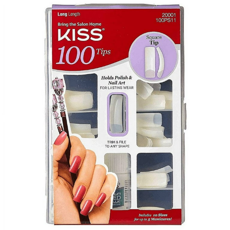 Kiss acrylic nail tips deals