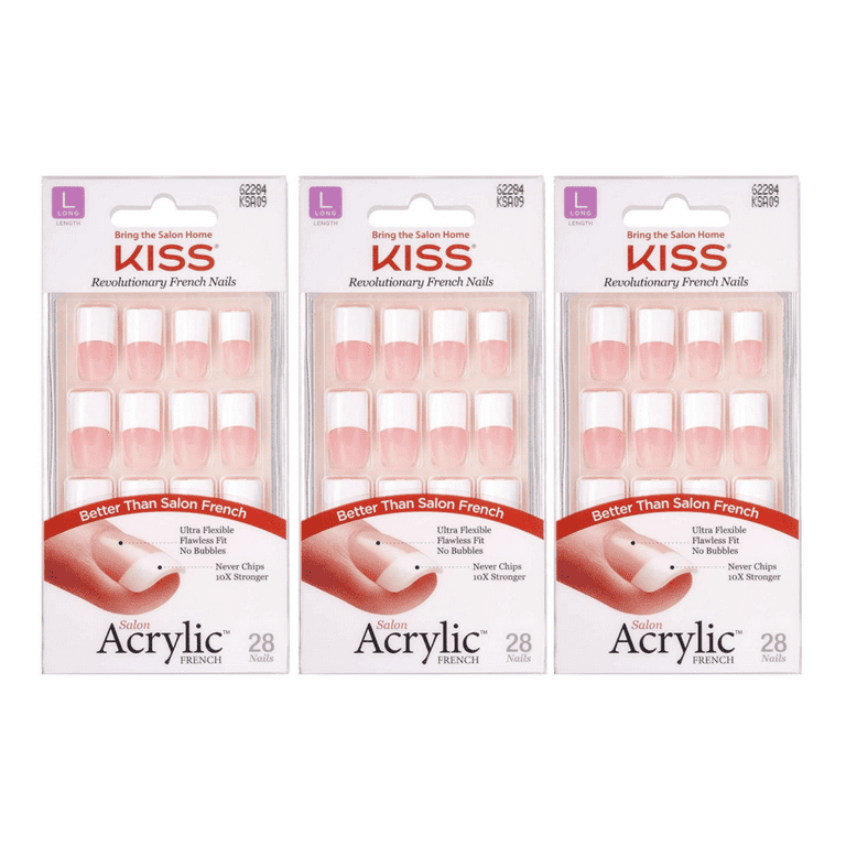 New KISS Complete Salon Acrylic Kit 64 Nails Tips #00002 AK120