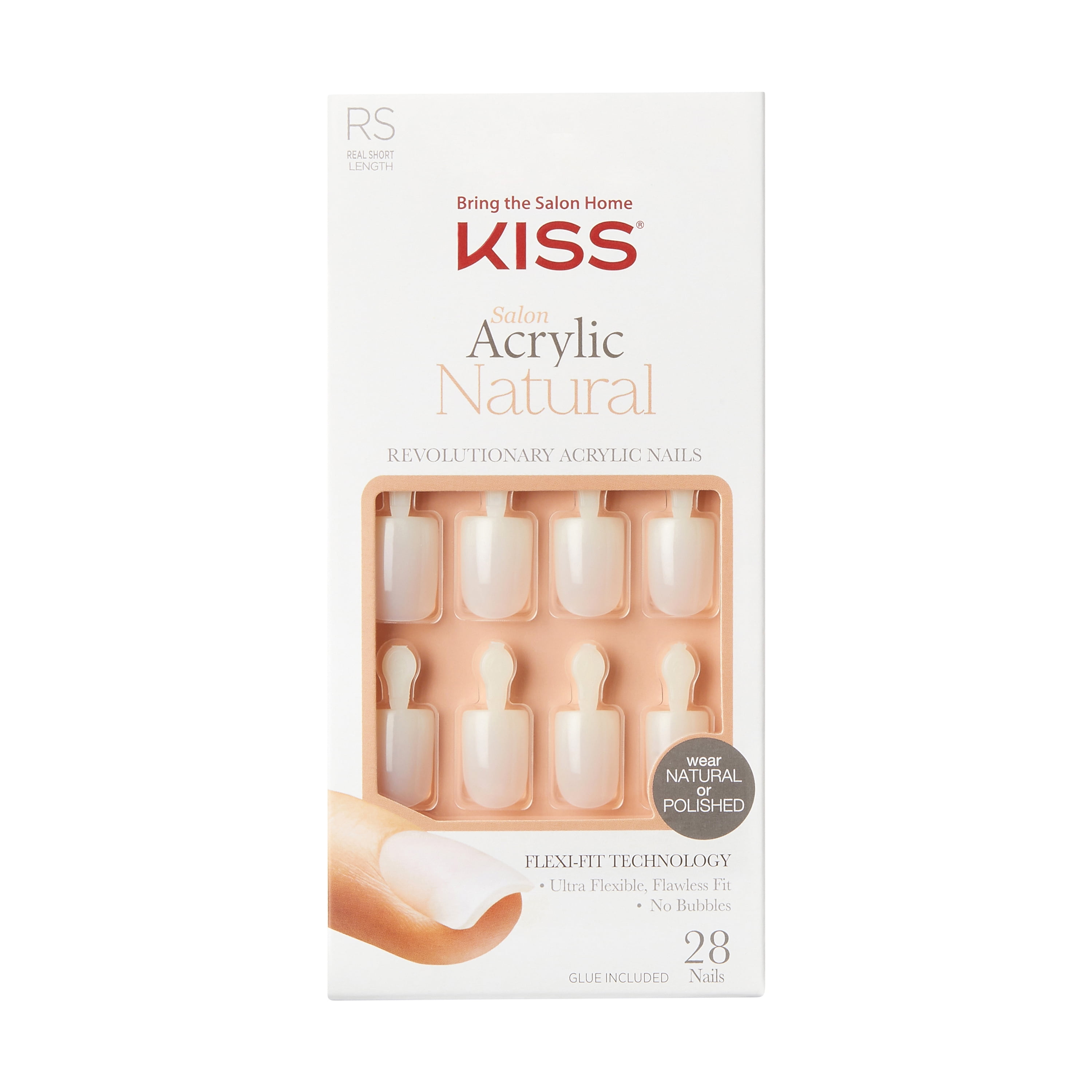 Kiss Salon Acrylic Nude French Nails Breathtaking 0927