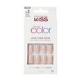 thumbnail interactive-video image 1 of KISS Salon Color Short Square Press-on Nails with Glue, Beige Solid, 28 Pieces, 1 of 9