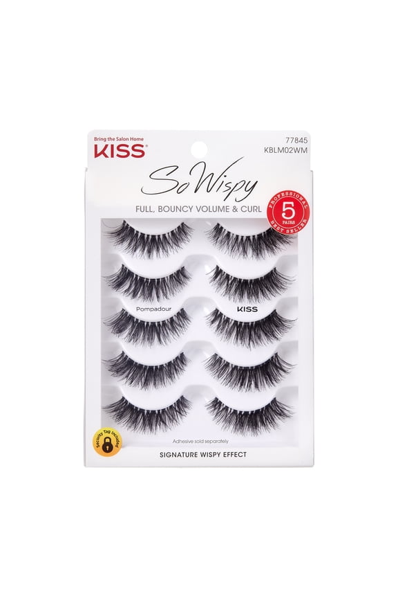 So Wispy False Eyelashes Multipack, Pompadour, 12mm, 5 Pairs