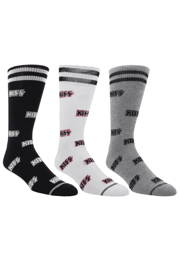 Socks 3-Pack Gift Box Rock Band Logo Crew Socks Set