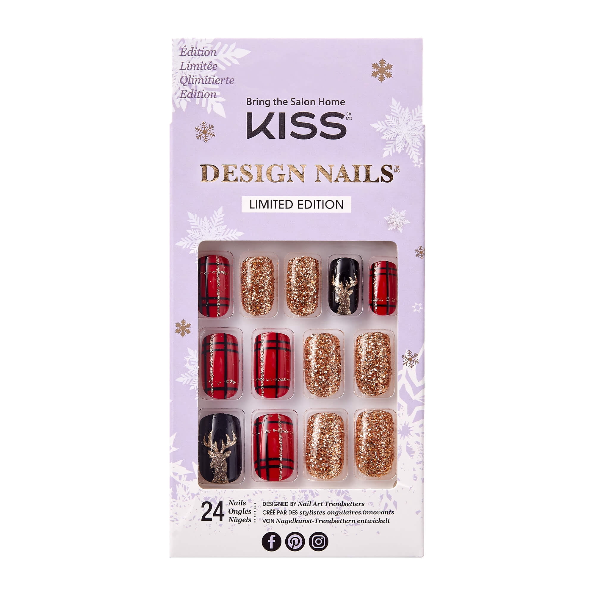 KISS Special Design Limited Edition Holiday Fake Nails, Style ...