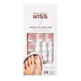 thumbnail image 1 of KISS Special Design Limited Edition Toenails Ready-to-Wear Gel - 'Carpool Lane' French Tips Style for Toes with Prep Pad, Mini File, Cuticle Stick, & 24 Fake Toe Nails, 1 of 2