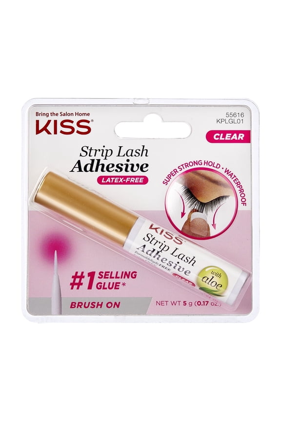 Strip Lash Adhesive, Lash Glue, 24hr Strip Eyelash Adhesive, Clear, 0.17 oz.