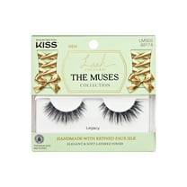 KISS Lash Couture the Muses False Eyelashes, Strip Lashes, Legacy, Black, 12mm, 1 Pair