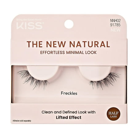 KISS The New Natural, False Eyelashes, Freckles, 12 mm, 1 Pair