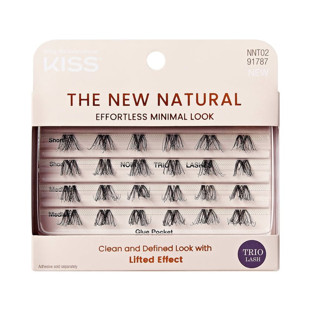 KISS The New Natural Trio Lashes False Eyelashes Clusters 02, 24 Wisps