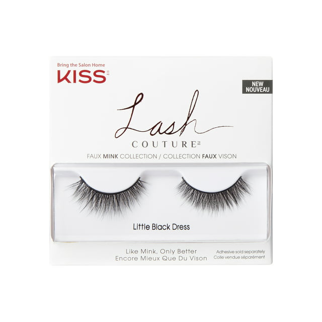 KISS USA Lash Couture False Eyelashes, Little Black Dress, Adult ...