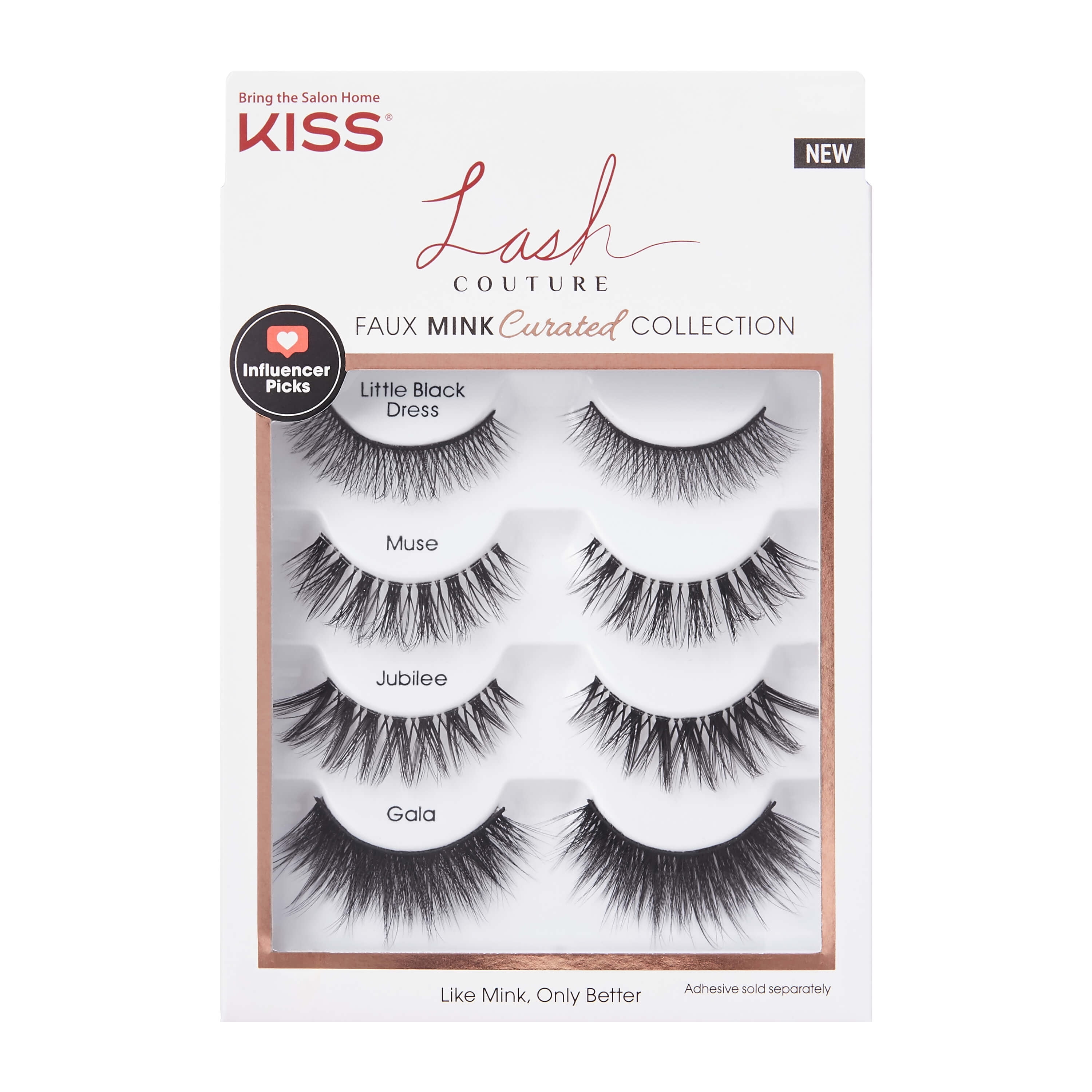 KISS USA Lash Couture Faux Mink Curated Collection, Influencer Picks