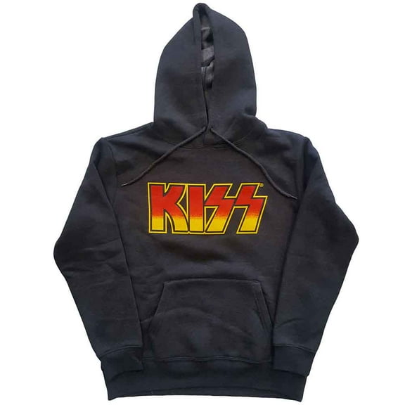 KISS Unisex Pullover Hoodie Sweatshirt Classic Logo (Medium)