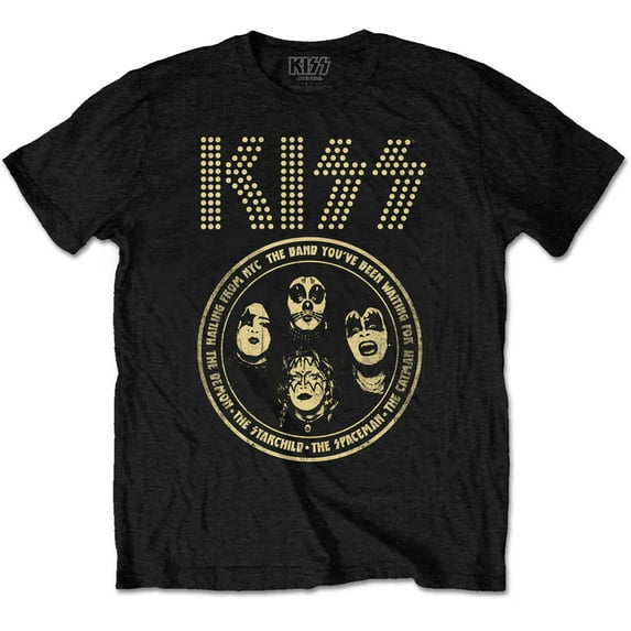 KISS Unisex T-Shirt Band Circle (Medium)