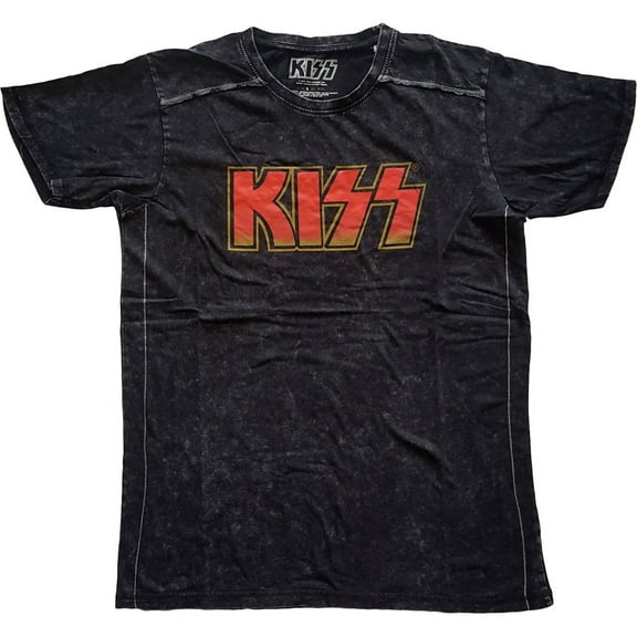 KISS Unisex T-Shirt Classic Logo (Wash Collection) (XX-Large)