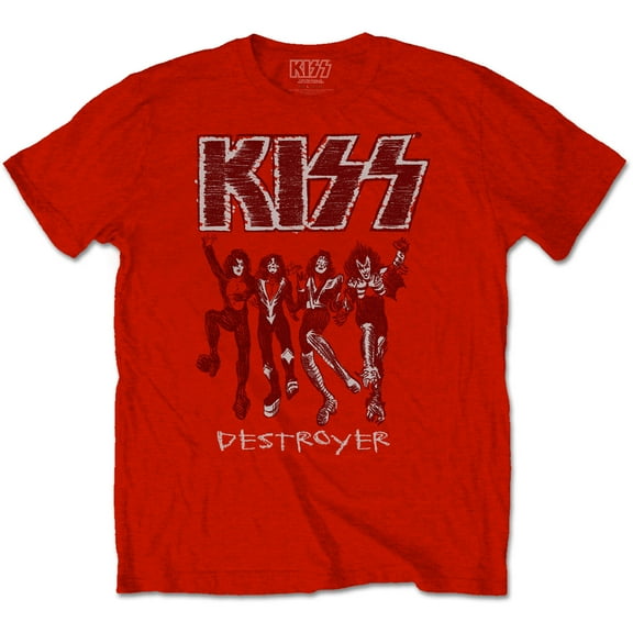 KISS Unisex T-Shirt Destroyer Sketch (Medium)