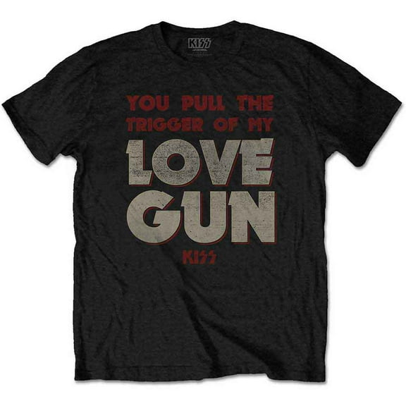 KISS Unisex T-Shirt Pull The Trigger (Small)
