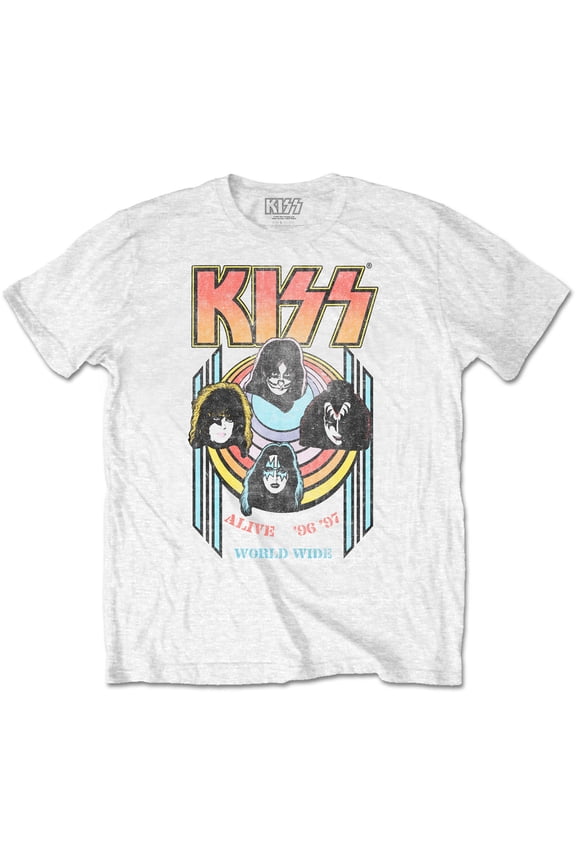 KISS Unisex T-Shirt World Wide (Large)