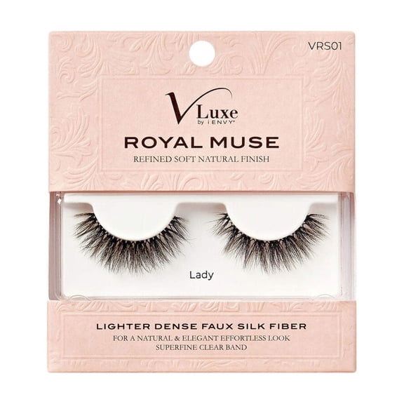 VLuxe False Lashes, Royal Muse Luxurious Eyelashes, Fluffy Wispy Eye Lashes, Super Natural Volume & Curl, Lightweight & Comfortable (LADY)