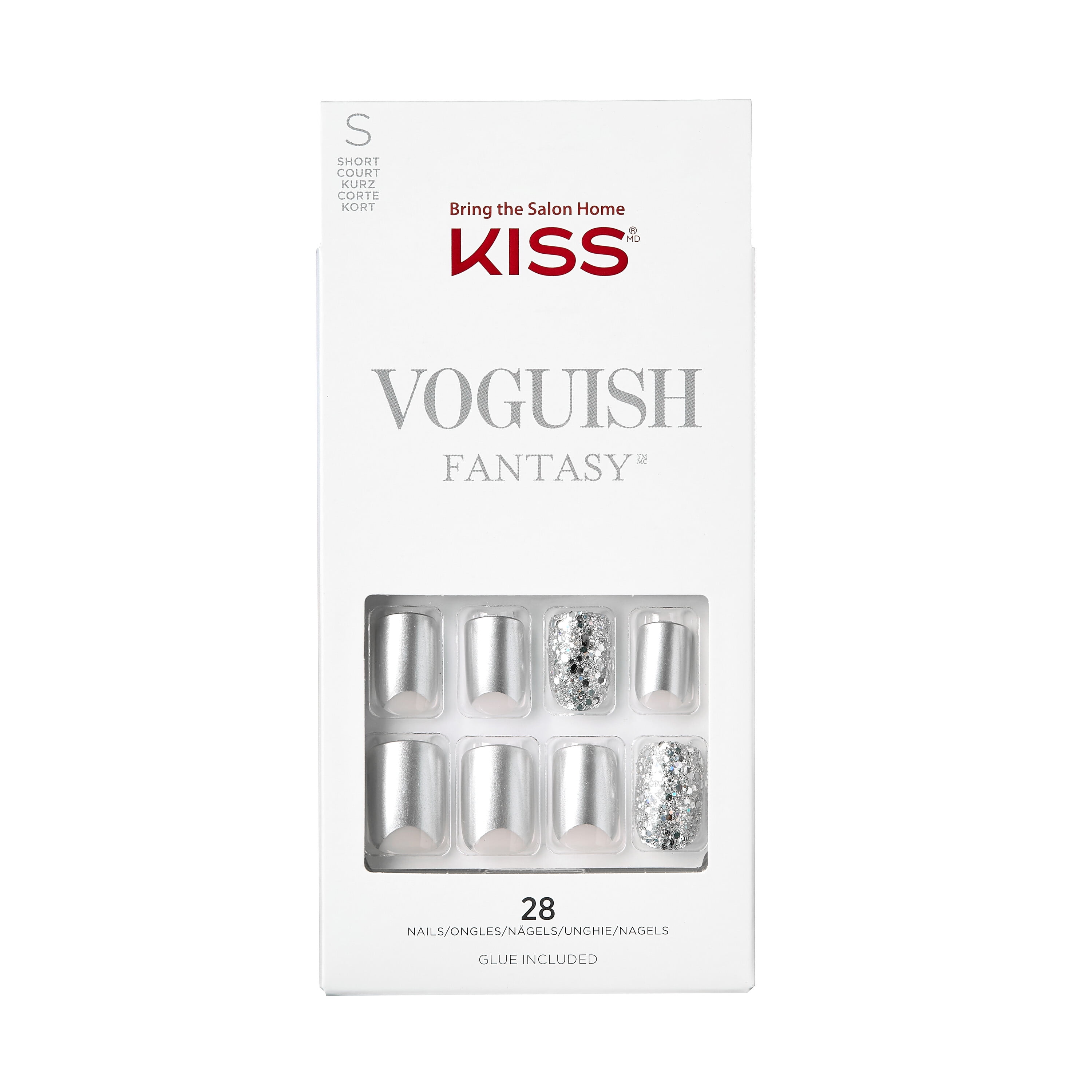 KISS Voguish Fantasy Fake Nails, ‘Sunbathing’, 28 Count - Walmart.com