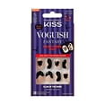 thumbnail image 1 of KISS Voguish Fantasy Glow in the Dark & Color Change Effect, Press On Nails, Magicians, Black, Short Oval, 28 Count, 1 of 8