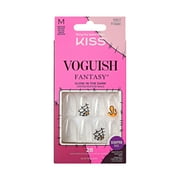 KISS Voguish Fantasy Halloween Nails, Black, Medium Length, Almond Shape, 'Devilish', 31 Ct.