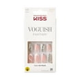thumbnail image 1 of KISS Voguish Fantasy, Press On Nails, Fashspiration, Silver, Medium Coffin, 28 Count, 1 of 12