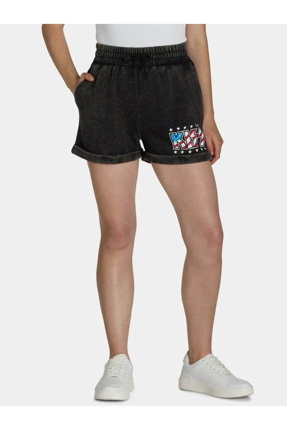 KISS Women's Mineral Wash Shorts, Sizes XS-XXXL