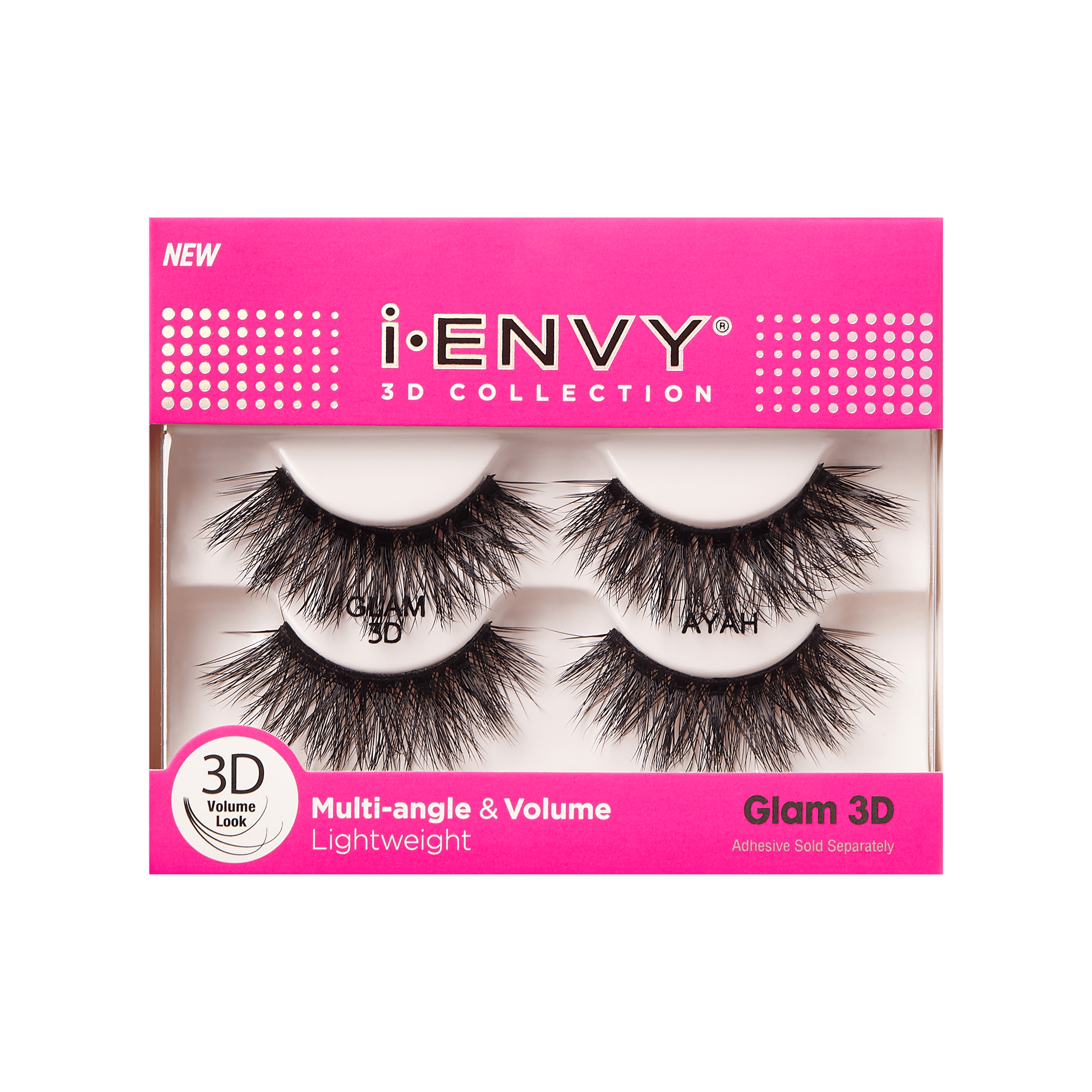 KISS i-ENVY 3D Collection Fake Eyelashes, Double-Pack 01, 2 Pairs ...