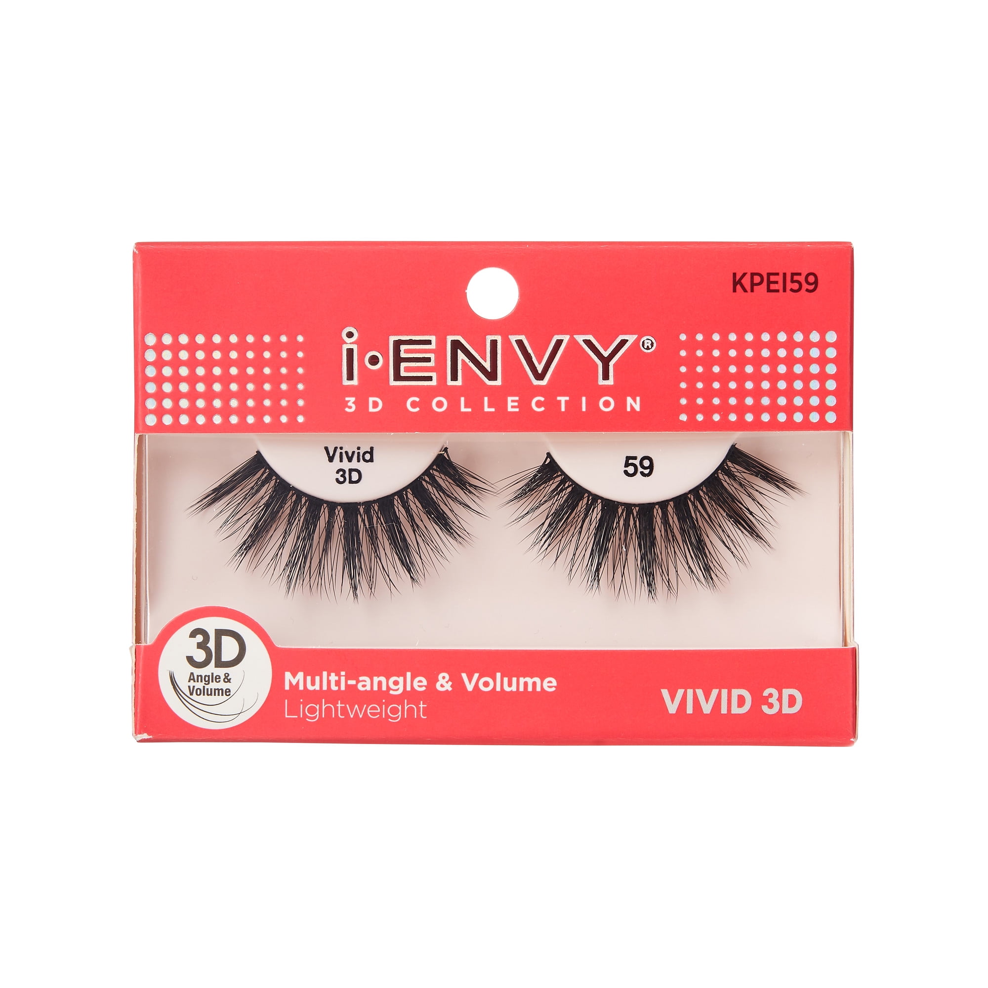 KISS i-ENVY 3D Collection Vivid False Eyelashes, Style 59, Spiky Clusters