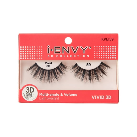KISS i-ENVY 3D Collection Vivid False Eyelashes, Style 59, Spiky Clusters