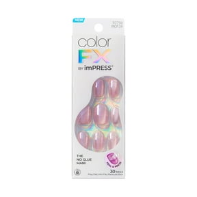 Kiss Impress ColorFX Short Oval Press-On Nails, Pink, 30 Pieces