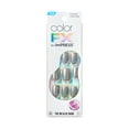 thumbnail image 1 of KISS imPRESS Color FX  Press on Nails, The Good Days, Silver, Short Squoval, 30 Count, 1 of 12